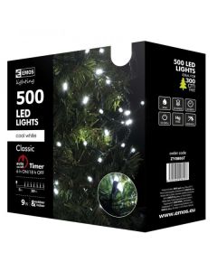 Valguskett 500 LED 50m külm valgus taimeriga