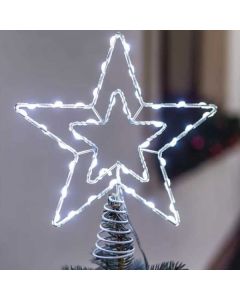 Dekoratsioon jõulutäht 30 LED 28,5cm külm valgus jätkuvõimalusega